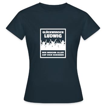 Ludwig - Frauen T-Shirt - Navy - Vorne - AI Model Female 172 dark (172cm)