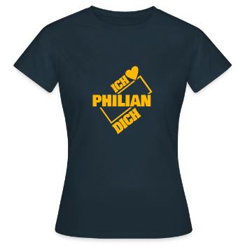 Philian en couple - T-shirt Femme - marine - Devant - AI Model Female 172 dark (172cm)