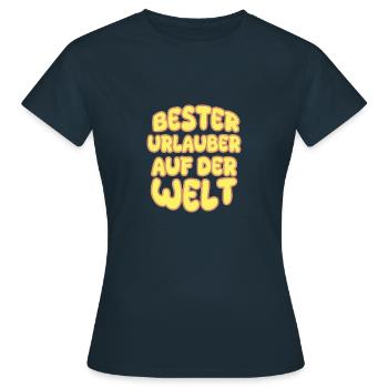 Les vacanciers comme vocation - T-shirt Femme - marine - Devant - AI Model Female 172 dark (172cm)