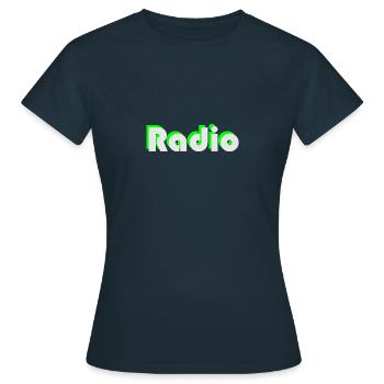 Radio - T-shirt Femme - marine - Devant - AI Model Female 172 dark (172cm)