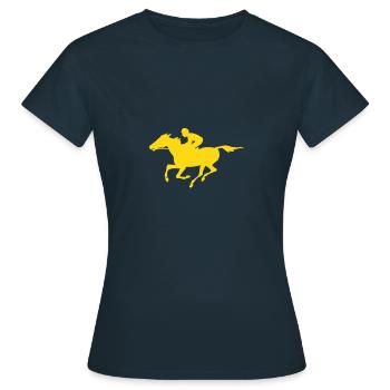 Cheval de course - T-shirt Femme - marine - Devant - AI Model Female 172 dark (172cm)