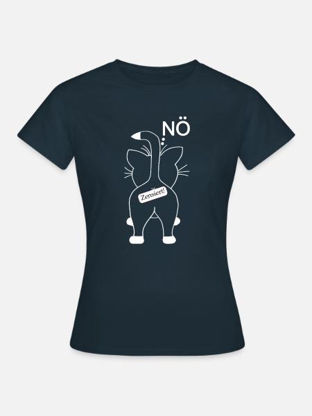 Nope. Just nope. Cat from behind - Women's T-Shirt - navy
