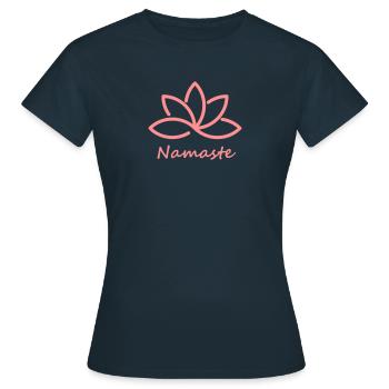Yoga Namaste Meditation Relaxation Chakra - Women's T-Shirt - navy - Front - AI Model Female 172 dark (172cm)