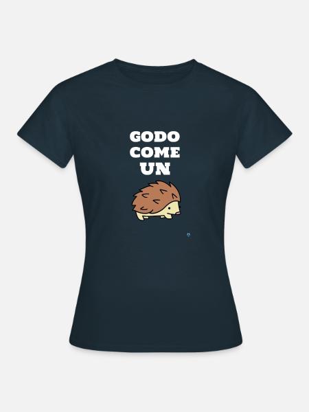 Godo come un riccio. - Maglietta da donna - navy
