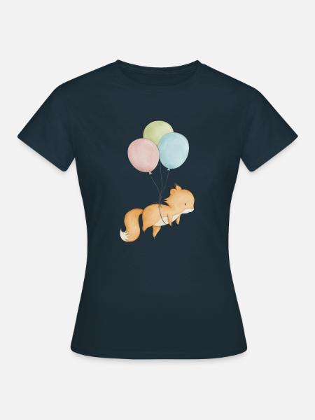 Baby Fuchs Luftballon - Frauen T-Shirt - Navy