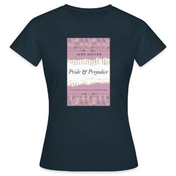 Jane Austen - Stolz und Vorurteil - Frauen T-Shirt - Navy - Vorne - AI Model Female 172 dark (172cm)