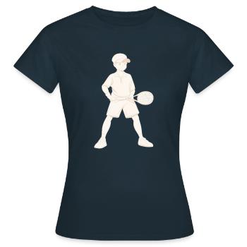 Joueur de tennis Match de tennis - T-shirt Femme - marine - Devant - AI Model Female 172 dark (172cm)