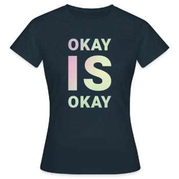 D’accord? Tout va bien D’accord - T-shirt Femme - marine - Devant - AI Model Female 172 dark (172cm)