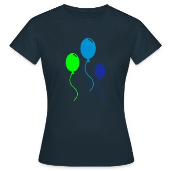 BALLOONS - Women's T-Shirt - navy - Front - AI Model Female 172 dark (172cm)