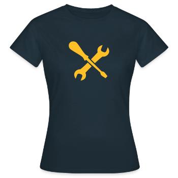 tools - Women's T-Shirt - navy - Front - AI Model Female 172 dark (172cm)