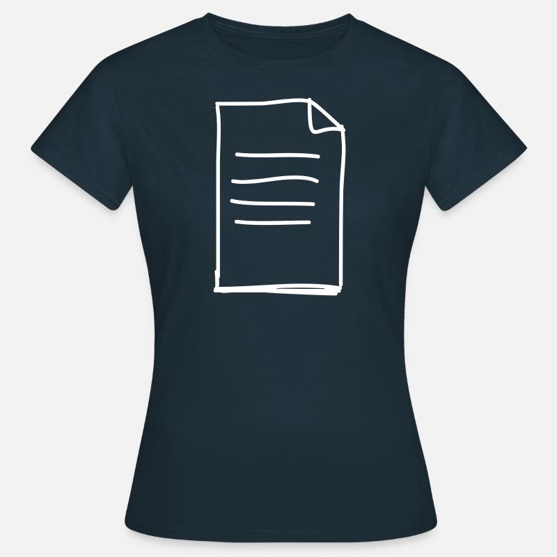 Document décrit avec une oreille de chien - T-shirt Femme - marine