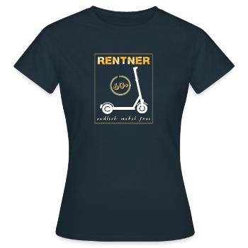 Rentner mobil - Frauen T-Shirt - Navy - Vorne - AI Model Female 172 dark (172cm)