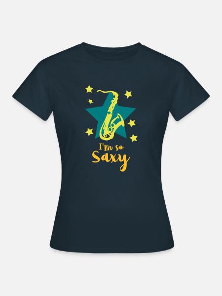 Saxofon - Frauen T-Shirt - Navy