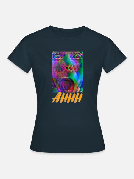 Ahhh.Der Schrei - Frauen T-Shirt - Navy