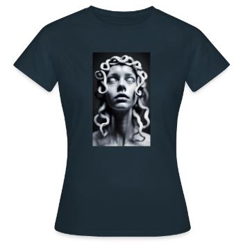 Medusa #4 - Frauen T-Shirt - Navy - Vorne - AI Model Female 172 dark (172cm)