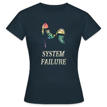 System failure - Women's T-Shirt - navy - Front - AI Model Female 172 dark (172cm)
