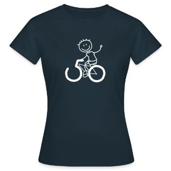 Cyclist celebrates the 50s - Women's T-Shirt - navy - Front - AI Model Female 172 dark (172cm)