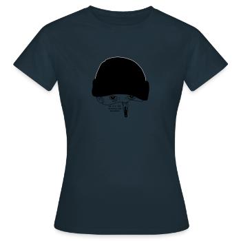 wir sind die Straßen, die Bewegung - Frauen T-Shirt - Navy - Vorne - AI Model Female 172 dark (172cm)