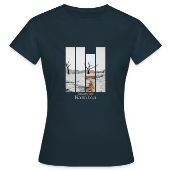 Deadvlei Namibia - Frauen T-Shirt - Navy - Vorne - AI Model Female 172 dark (172cm)