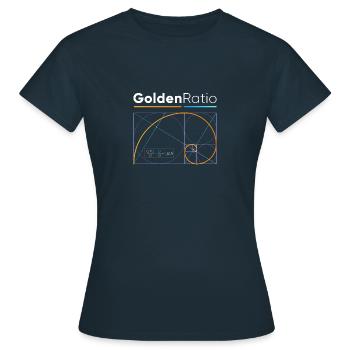 Goldener Schnitt - Frauen T-Shirt - Navy - Vorne - AI Model Female 172 dark (172cm)