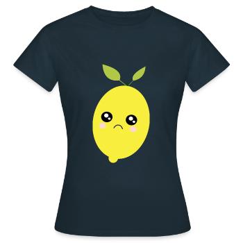 Citron, Citron vert, Citron vert, Fruits, Fruits, Végétalien - T-shirt Femme - marine - Devant - AI Model Female 172 dark (172cm)