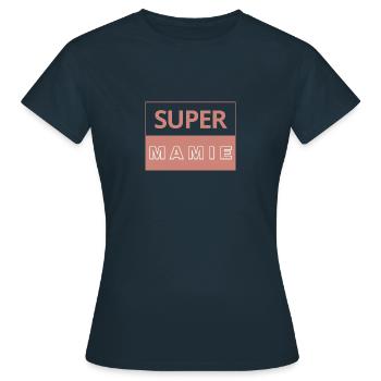 Super future mamie - T-shirt Femme - marine - Devant - AI Model Female 172 dark (172cm)