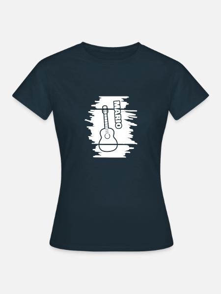 Gitarre Mario - Frauen T-Shirt - Navy