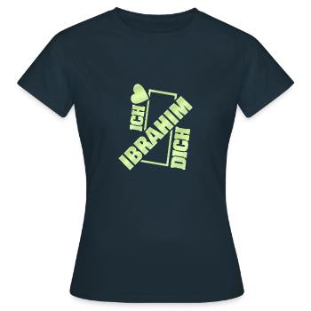 Couple Ibrahim - Frauen T-Shirt - Navy - Vorne - AI Model Female 172 dark (172cm)