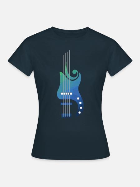 Bass Lover | Bass | Bunt - Frauen T-Shirt - Navy