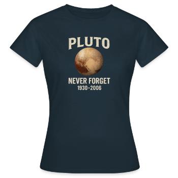 Pluton - N’oubliez jamais - T-shirt Femme - marine - Devant - AI Model Female 172 dark (172cm)