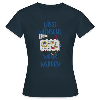 Le Grumeau Lässt Wünsche Wahr Werden - T-shirt Femme - marine - Devant - AI Model Female 172 dark (172cm)