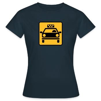 Taxi - Frauen T-Shirt - Navy - Vorne - AI Model Female 172 dark (172cm)