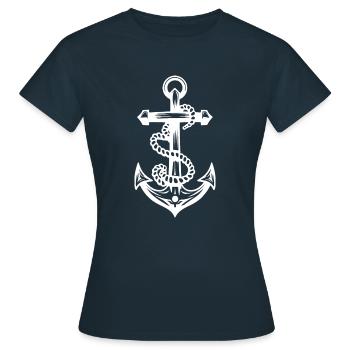 Anker Symbolik - Frauen T-Shirt - Navy - Vorne - AI Model Female 172 dark (172cm)