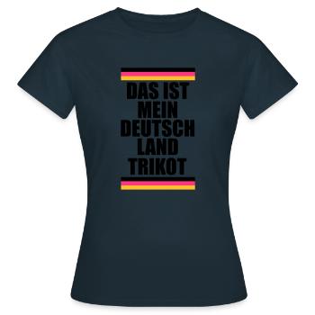 Ceci est mon maillot de l'Allemagne maillot de l'Allemagne - T-shirt Femme - marine - Devant - AI Model Female 172 dark (172cm)
