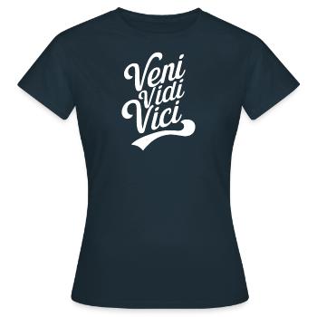 Veni vidi vici - T-shirt Femme - marine - Devant - AI Model Female 172 dark (172cm)
