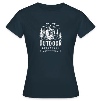 outdoor adventure - T-shirt Femme - marine - Devant - AI Model Female 172 dark (172cm)