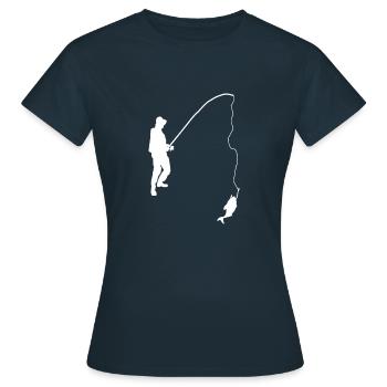 pêcheur pêcheur pêcheur sportif cadeau - T-shirt Femme - marine - Devant - AI Model Female 172 dark (172cm)