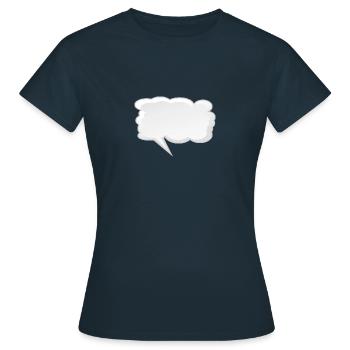 Bulle vide à remplir - T-shirt Femme - marine - Devant - AI Model Female 172 dark (172cm)