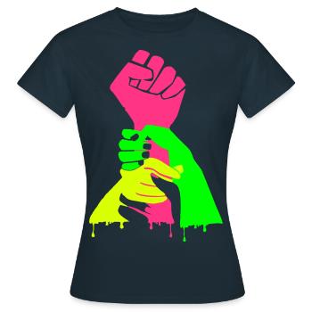 Solidarity - One Struggle - One Fight - Women's T-Shirt - navy - Front - AI Model Female 172 dark (172cm)