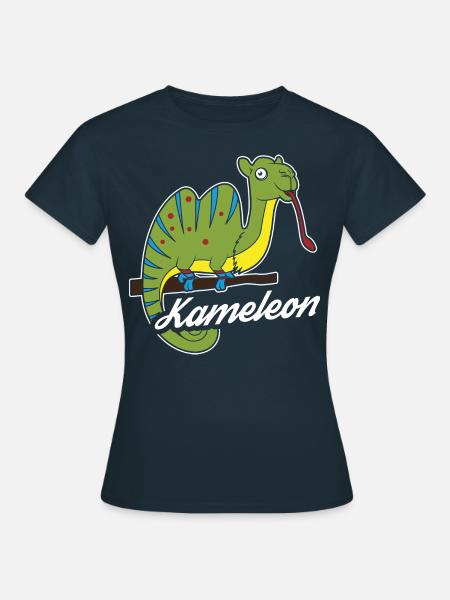 Chamäleons, Leguan oder Kameleon Tierliebe - Frauen T-Shirt - Navy