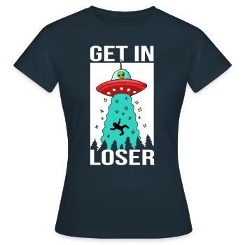 Ufo Alien Abduction Obtenir un perdant - T-shirt Femme - marine - Devant - AI Model Female 172 dark (172cm)