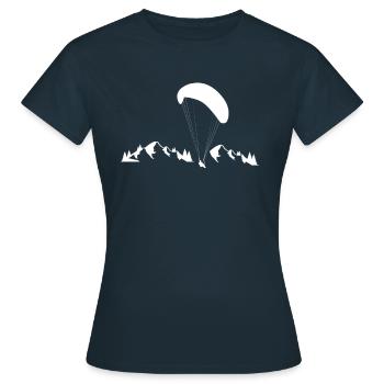 Parapente - Chasseur thermique - Parapente - T-shirt Femme - marine - Devant - AI Model Female 172 dark (172cm)