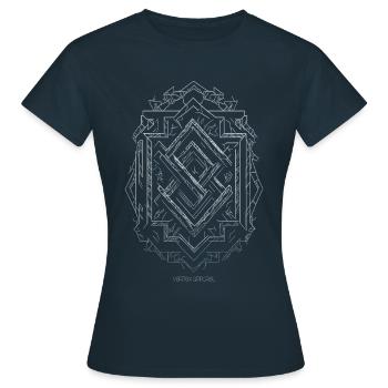Vertex Thin - Frauen T-Shirt - Navy - Vorne - AI Model Female 172 dark (172cm)
