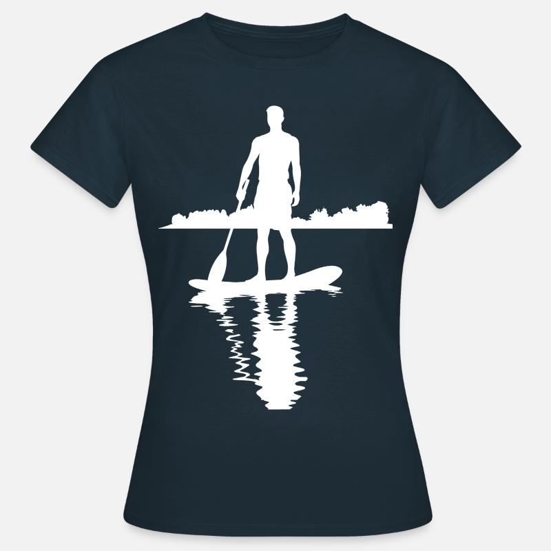 Stand Up Paddle Silhouette SUP - Women's T-Shirt - navy
