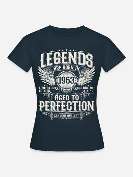Millésime 1963 Born Legends Cadeau d’anniversaire - T-shirt Femme - marine