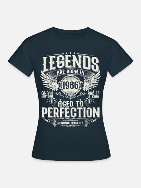 Born in 1986 Legends Birthday Gift - Women's T-Shirt - navy