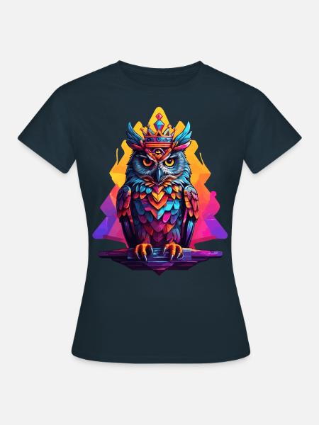 Eule - Frauen T-Shirt - Navy
