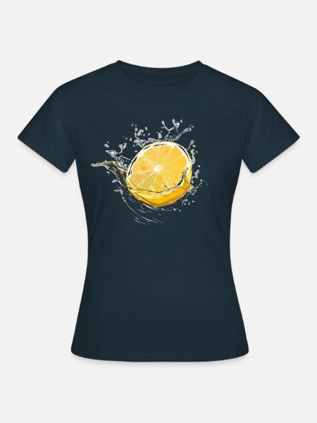 Zitrone - T-shirt dam - marinblå
