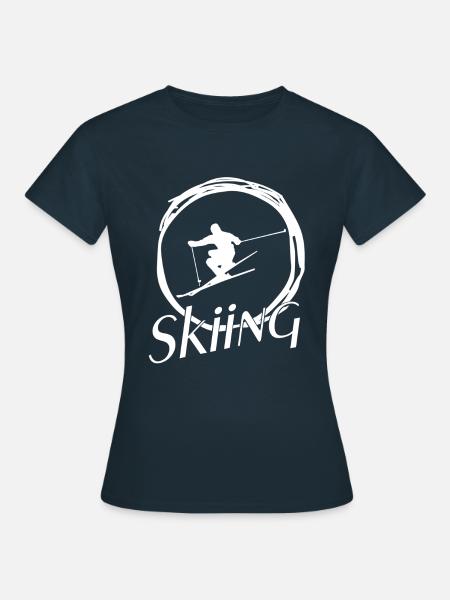 skiing - Frauen T-Shirt - Navy