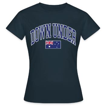 Down Under - Women's T-Shirt - navy - Front - AI Model Female 172 dark (172cm)